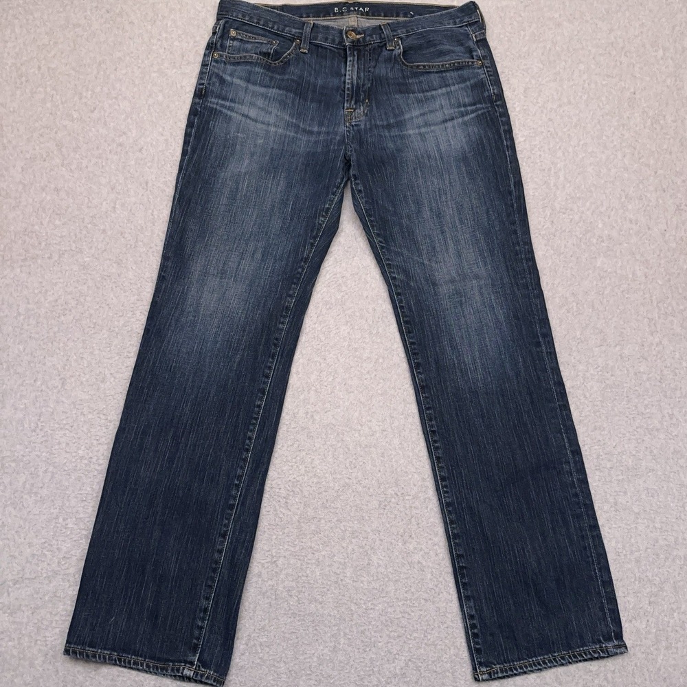 Big Star Qumuni UNION Straight Jeans Men's 34x32 Dark Wash Denim Stretch Western